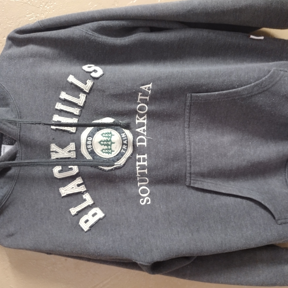 Gray Sweater with Circular Logo